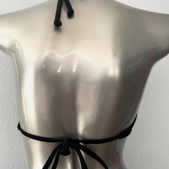 LIKE NEW PINK BLACK BIKINI TOP BY VICTORIA'S SECRET SIZE SMALL LIKE NEW - Picture 4 of 4